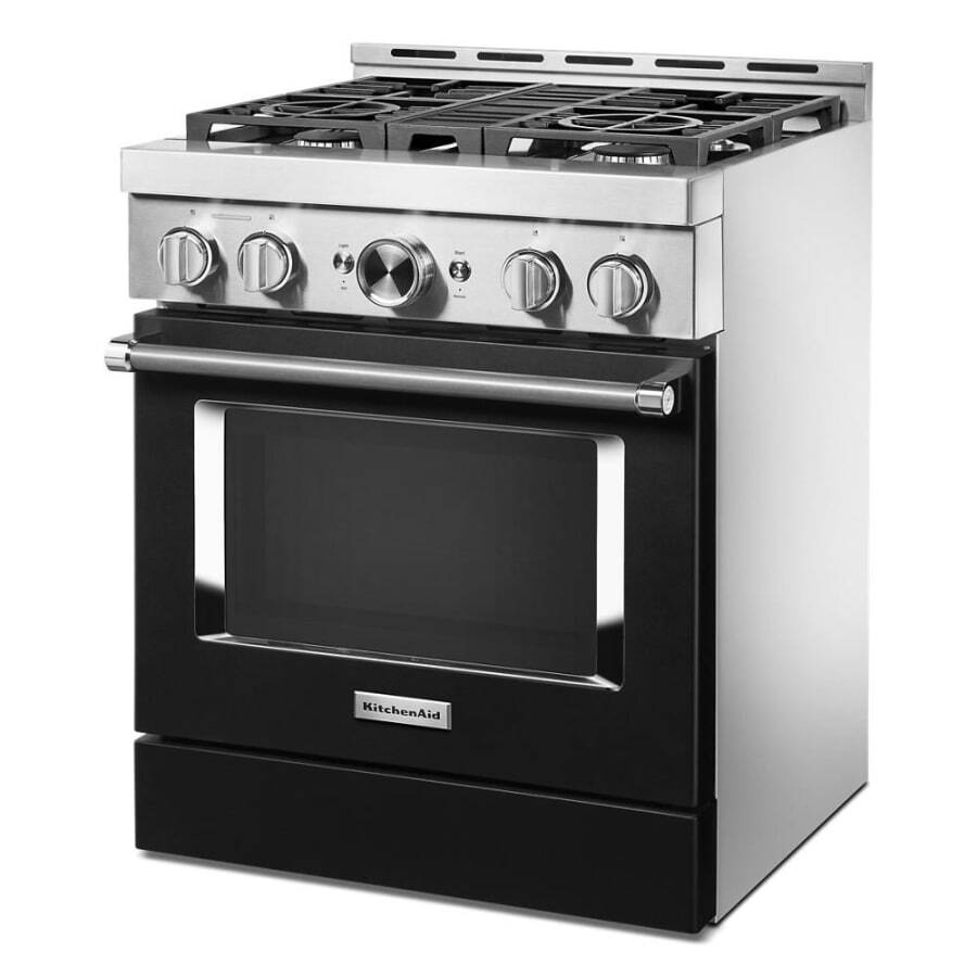 30 Inch Wide 4.1 Cu. Ft. Free Standing Gas Range with Three-Level Convertible Grates