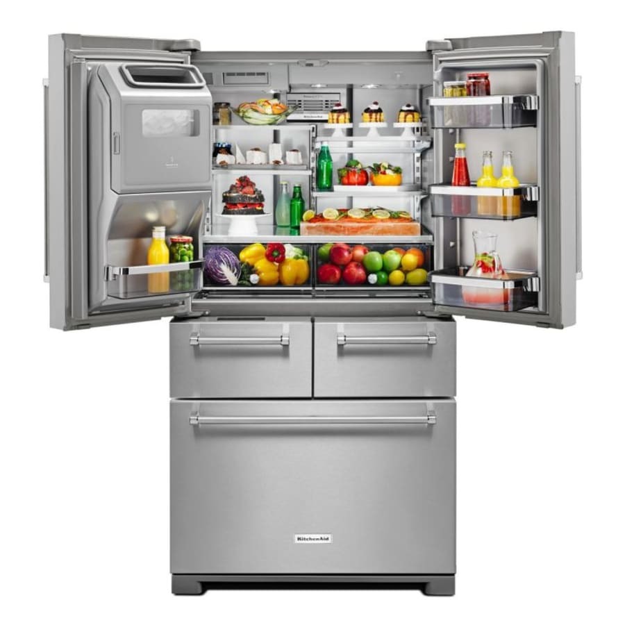 36 Inch Wide 25.8 Cu. Ft. Multi-Door Refrigerator with In-Door-Ice System and Platinum Interior Design- Five Doors