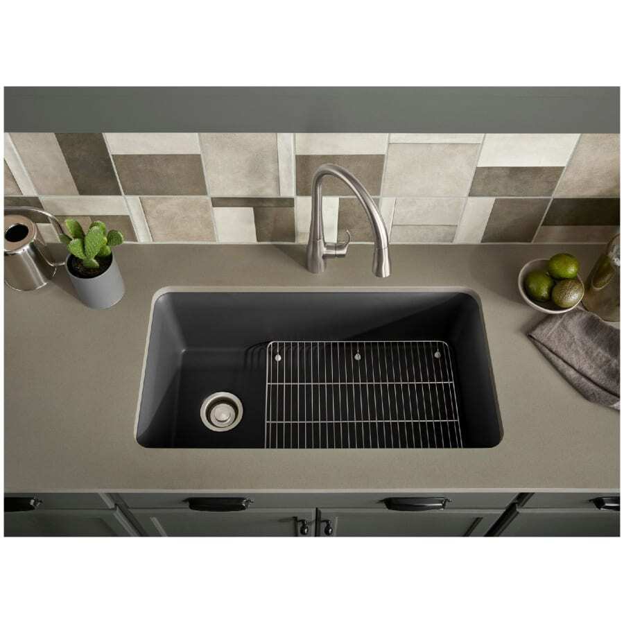 Cairn 33-1/2" Undermount Single Basin Stone Composite Kitchen Sink