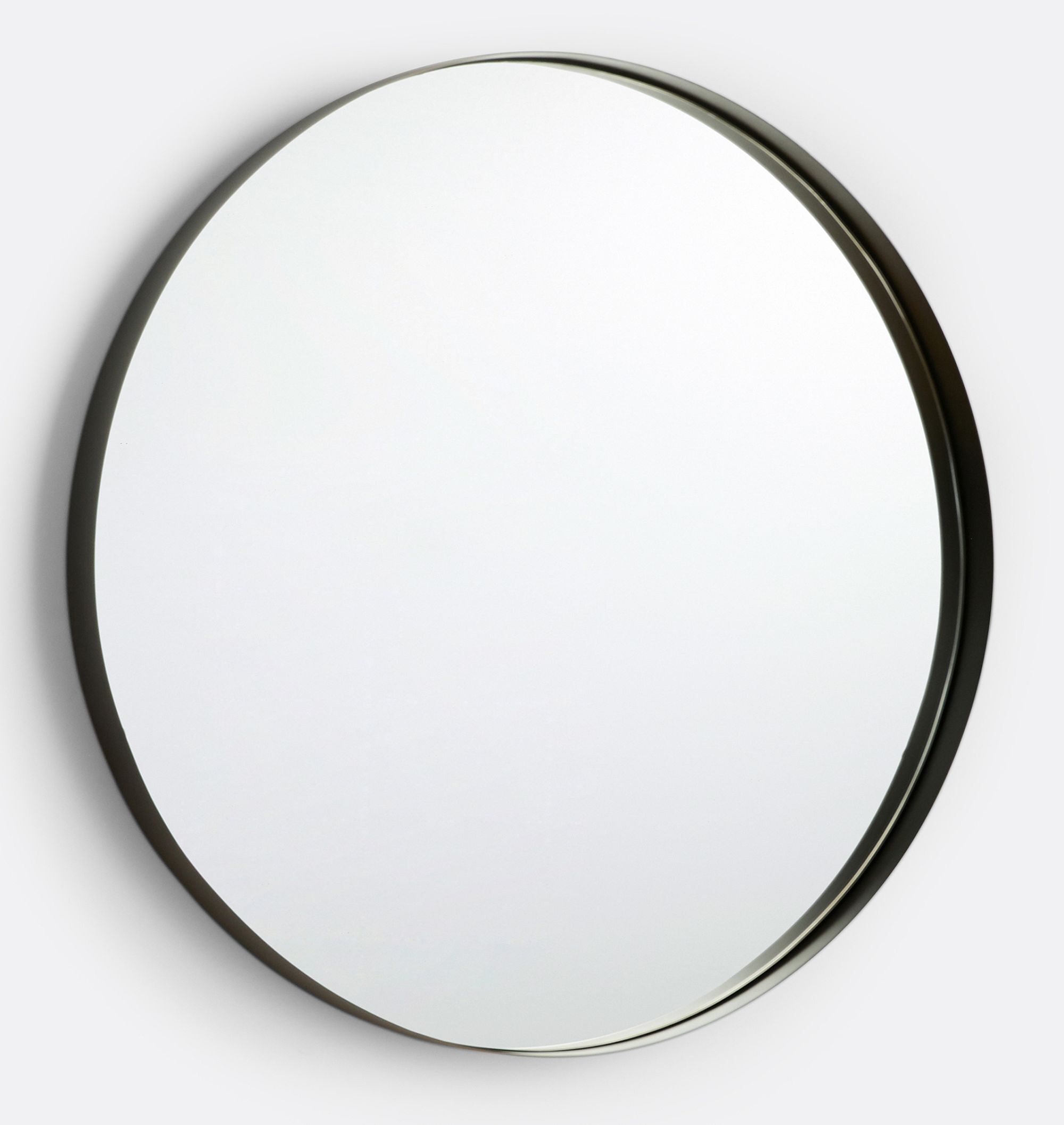 Deep Frame Round Vanity Mirror