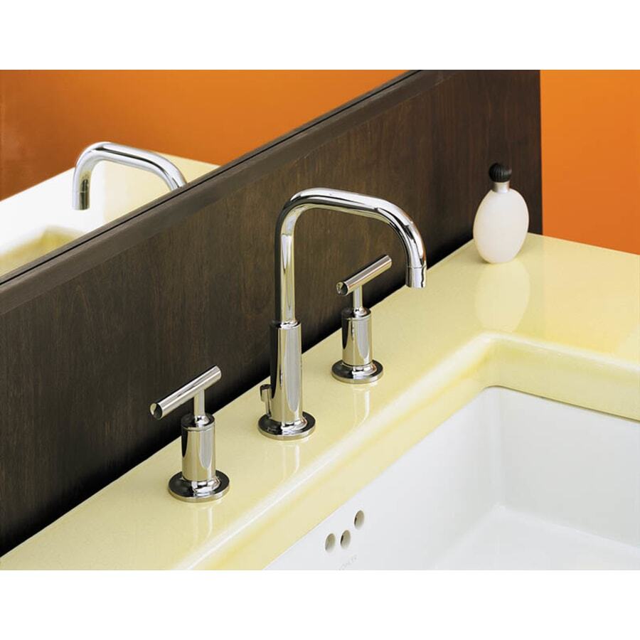 Purist 1.2 GPM Widespread Bathroom Faucet with Pop-Up Drain Assembly, Lever Handle