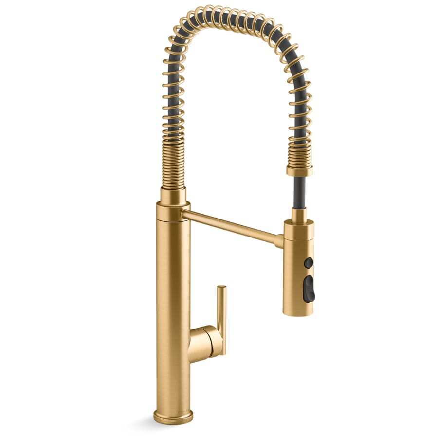 Purist 1.5 GPM Single Hole Pre-Rinse Kitchen Faucet with Sweep Spray, DockNetik, and MasterClean Technologies