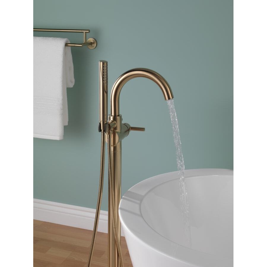 Trinsic Floor Mounted Tub Filler with Integrated Diverter and Hand Shower - Less Rough In